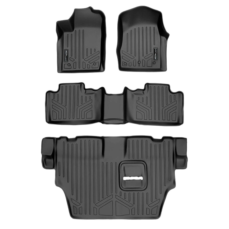 Load image into Gallery viewer, Smart Trim™ Floor Liners For 2013-16 Durango with 1st Row Dual Floor Hooks & 2nd Row Bench Seat