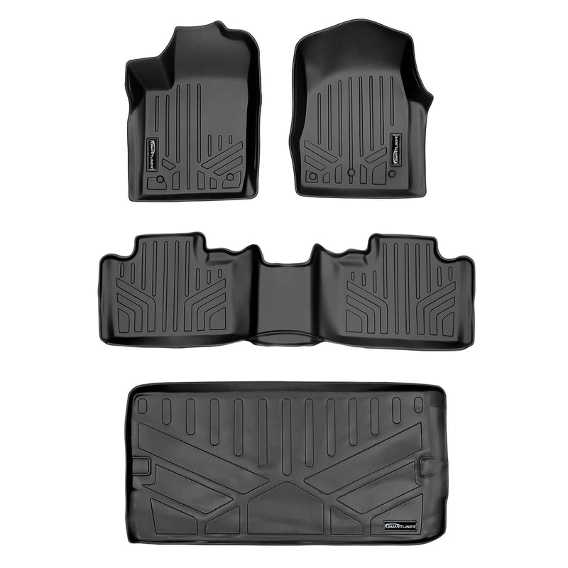 Load image into Gallery viewer, Smart Trim™ Floor Liners For 2013-16 Durango with 1st Row Dual Floor Hooks & 2nd Row Bench Seat