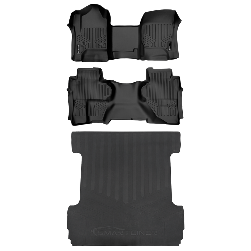Load image into Gallery viewer, SMARTLINER Floor Liners for 2019 Silverado 1500 LD/ GMC Sierra 1500 LD Double Cab (Over the Hump Coverage)