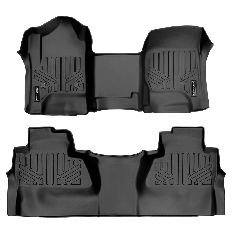 Load image into Gallery viewer, SMARTLINER Floor Liners for GMC Sierra 1500 Crew Cab 2014 - 2018 (Carpeted flooring) 1st Row Bench Half coverage