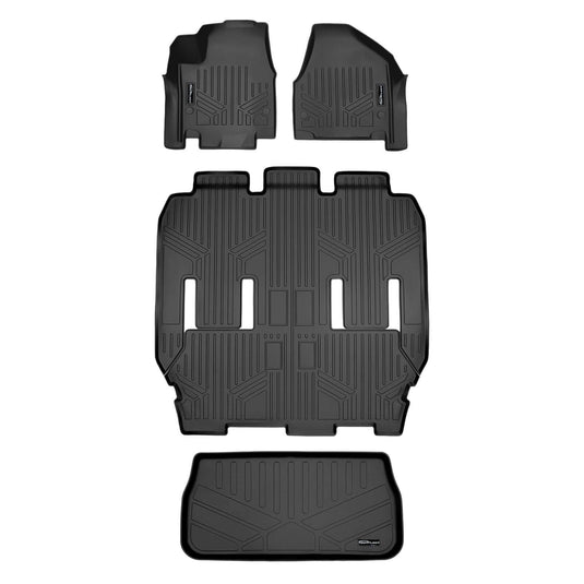 Smart Trim™ Custom Fit Floor Liners For 2022-2025 Chrysler Pacifica with 2nd Row Bucket Seats(Touring & L Models)