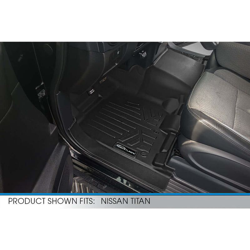 Load image into Gallery viewer, SMARTLINER Floor Liners for 2017-2024 Nissan Titan Crew Cab (1st Row Bench) No Underseat ToolBox and OTH Coverage