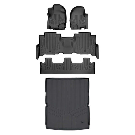 Smartliner Custom Fit Floor Liners For 2018-2024 Ford Expedition Max/Lincoln Navigator L (with 2nd Row Bench Seat)