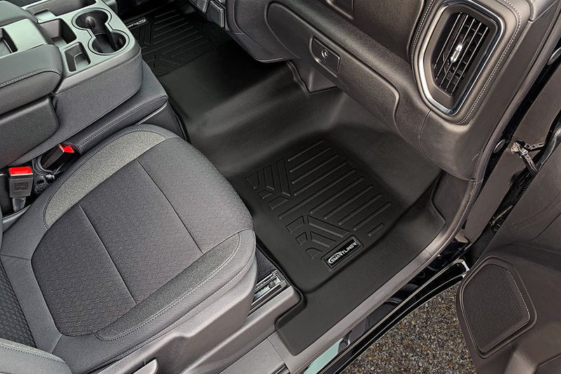 Load image into Gallery viewer, SMARTLINER Custom Fit Floor Liners For 2019-2026 GMC Sierra 1500 Double Cab with Carpet Flooring and 1st Row Bench Seat and OTH Coverage (with 2nd Row Under Seat Storage)