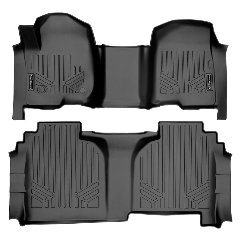 Load image into Gallery viewer, SMARTLINER Custom Fit Floor Liners For 2019-2026 GMC Sierra 1500 Double Cab with Carpet Flooring and 1st Row Bench Seat and OTH Coverage (without 2nd Row Under Seat Storage)
