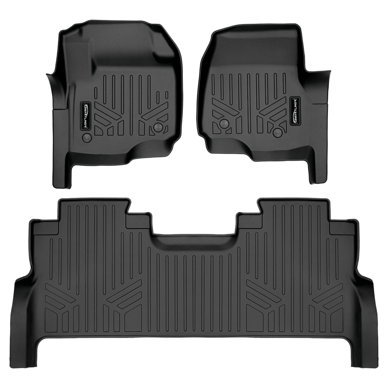Load image into Gallery viewer, SMARTLINER Floor Liners for 2017-2026 Ford F-250/F-350 Super Crew Cab with Vinyl| (1st Row Bench)| (No OTH)| with Underseat Storage