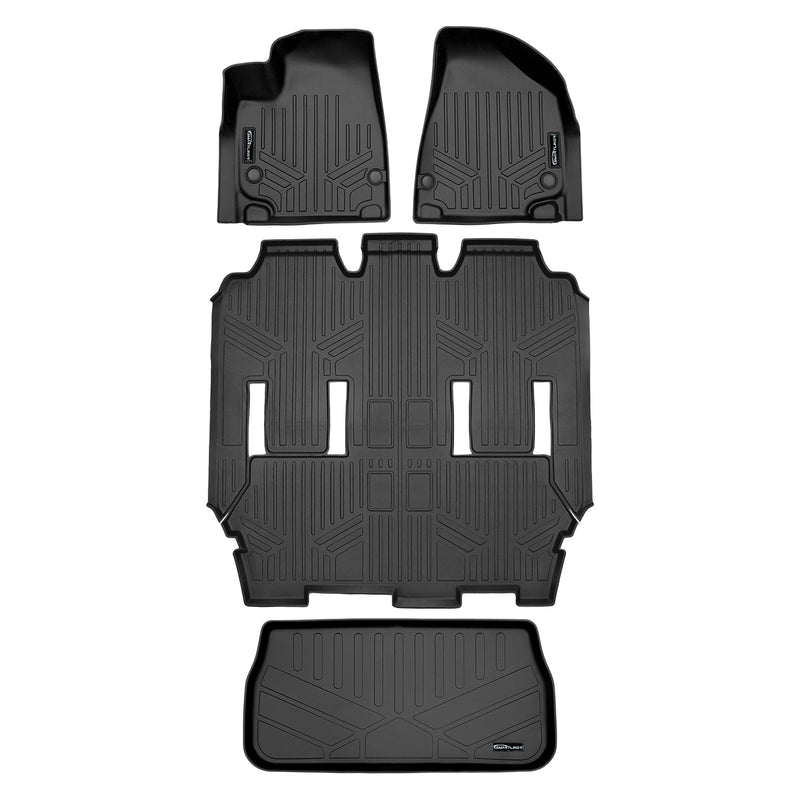 Load image into Gallery viewer, SMARTLINER Black 3 Row Liner Set & Cargo Liner Behind 3rd Row Compatible With 2021-2026 Chrysler Pacifica (Fits Limited)