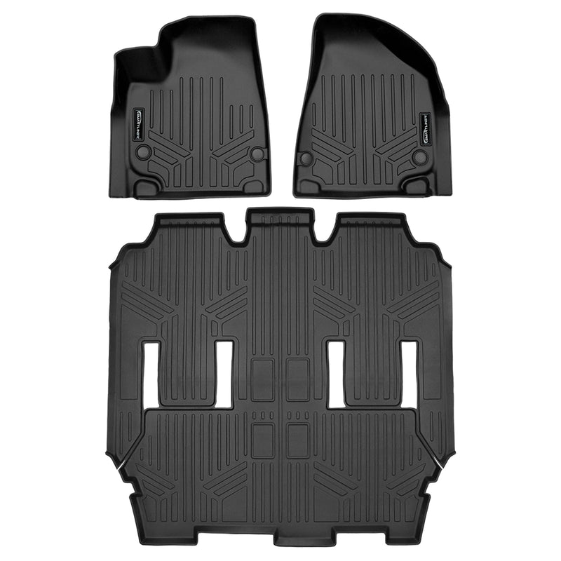 Load image into Gallery viewer, SMARTLINER Black 3 Row Liner Set & Cargo Liner Behind 3rd Row Compatible With 2021-2026 Chrysler Pacifica (Fits Limited)