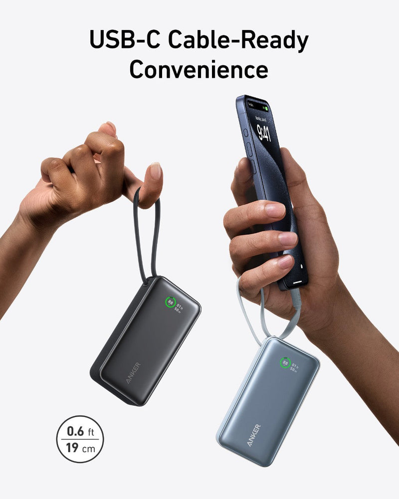Load image into Gallery viewer, Anker Nano Power Bank (30W, Built-In USB-C Cable)