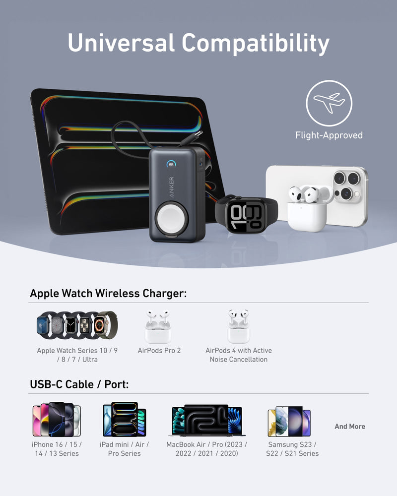 Load image into Gallery viewer, Anker MagGo Power Bank (10K, 35W, For Apple Watch)