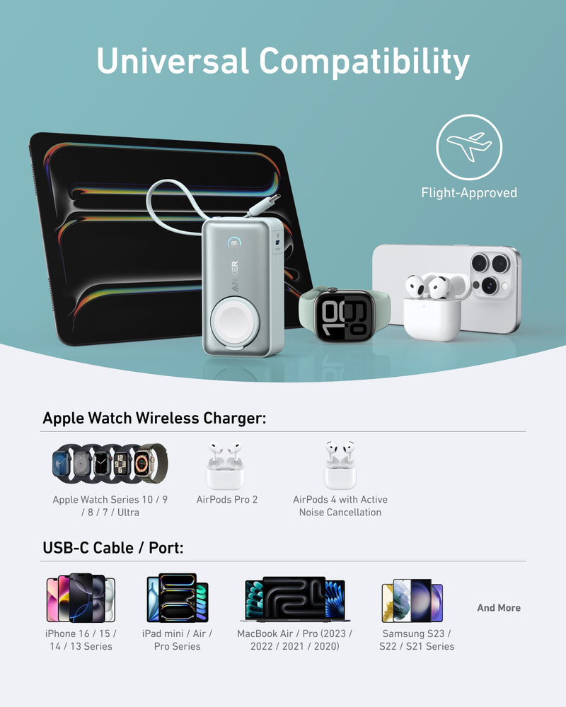 Load image into Gallery viewer, Anker MagGo Power Bank (10K, 35W, For Apple Watch)