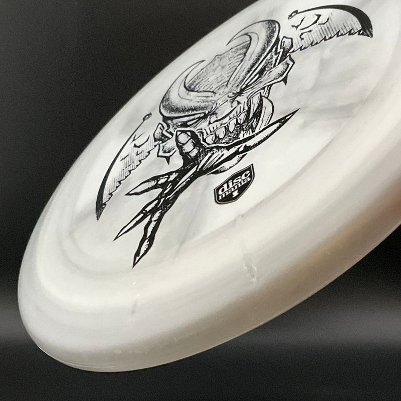 Load image into Gallery viewer, Glow D-Line P2 *Les White Stash* - "Zombie Gremlin" with Hand Painted Back Art!