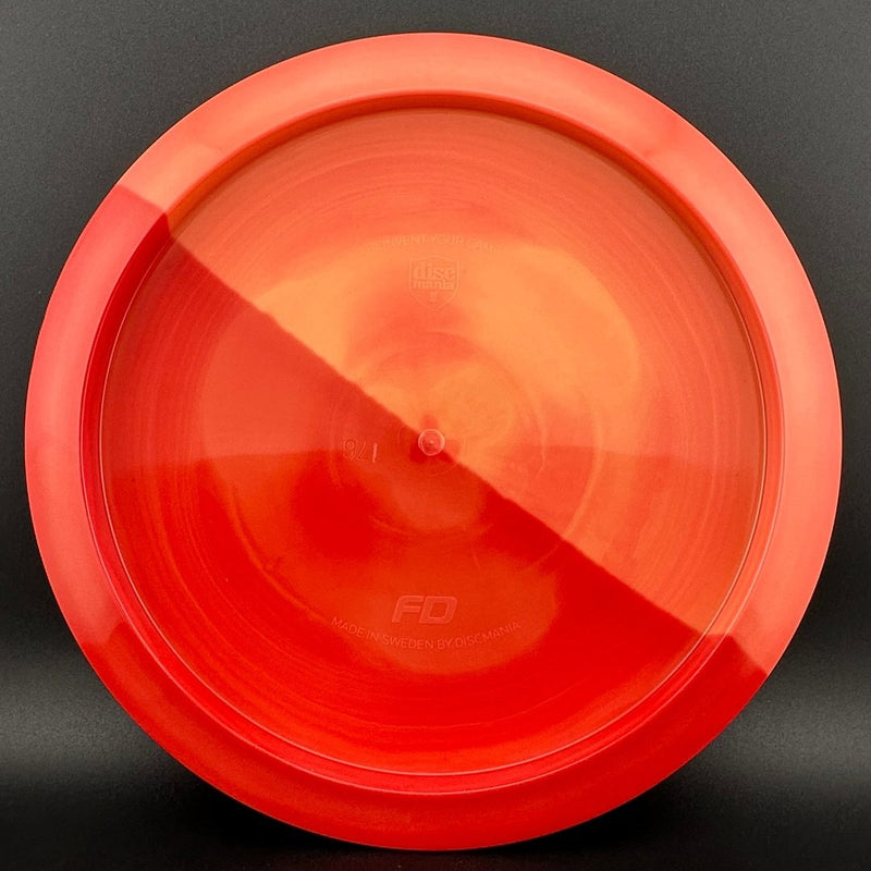 Load image into Gallery viewer, Swirly S-line FD - Red Split Dye - Discmania Tattoo stamp