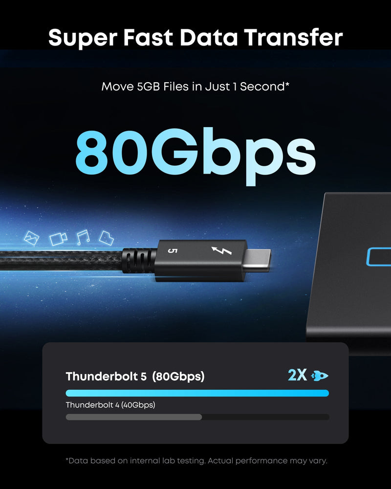 Load image into Gallery viewer, Anker Prime Thunderbolt 5 Cable (3.3 ft / 1.7 ft, 80 Gbps, 240W)
