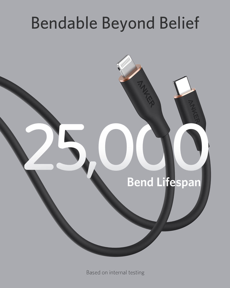Load image into Gallery viewer, Anker <b>641</b> USB-C to Lightning Cable (Flow, 3 ft Silicone)