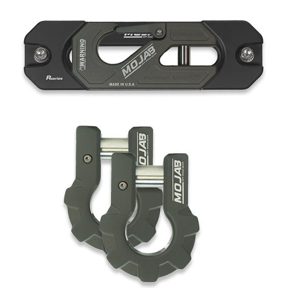 Load image into Gallery viewer, Color Matched Recessed Winch Shackle & Fairlead Kit + 3/4” Extreme Duty Aluminum Shackles (ceramic coated)lifetime warranty