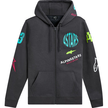ALPINESTARS Variegate Zip Hoodie - Gunmetal - 2XL 1215-53200-190-2X