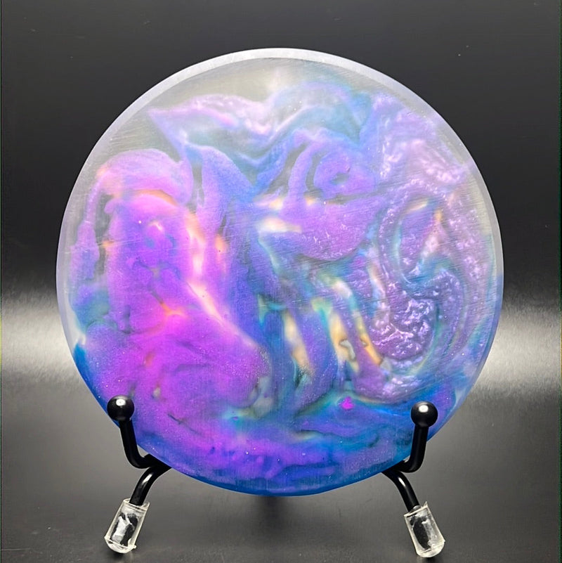 Load image into Gallery viewer, Custom Resin Mini - Blue Glow Wiser Hyzer Owl Logo