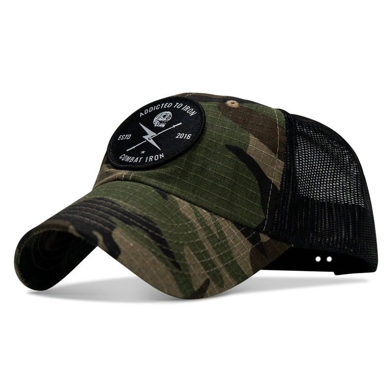 Load image into Gallery viewer, Addicted To Iron Patch Tactical Ripstop Mesh Snapback Hat