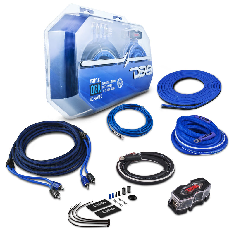Load image into Gallery viewer, 0-GA Amplifier Installation Wiring Kit - Blue