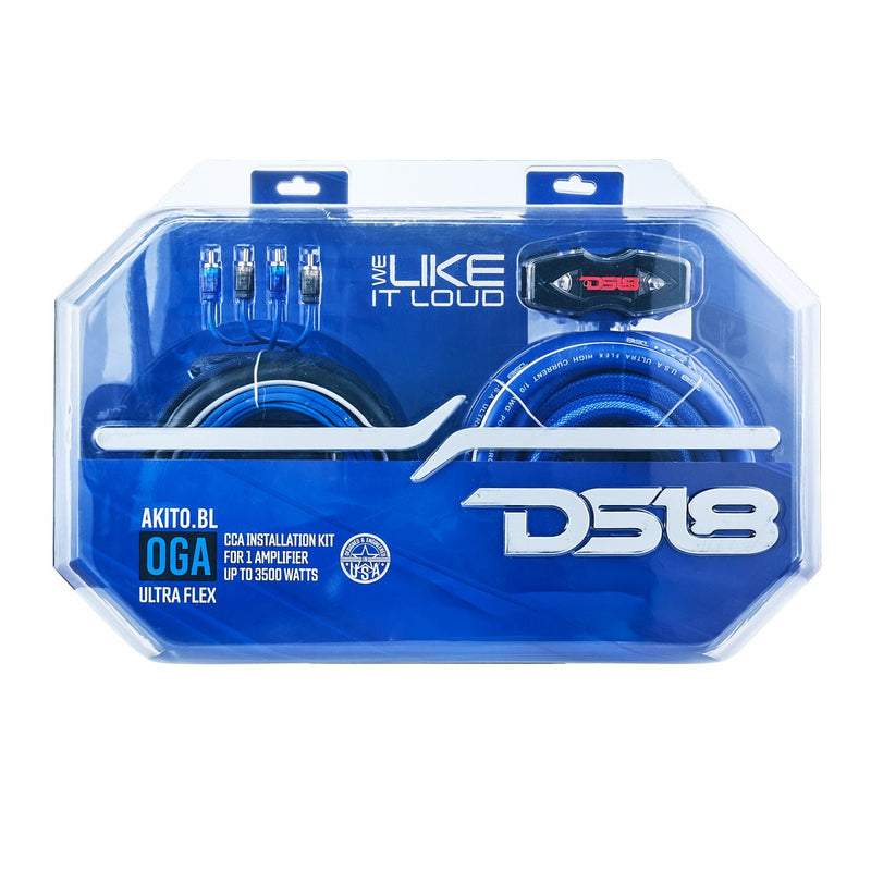 Load image into Gallery viewer, 0-GA Amplifier Installation Wiring Kit - Blue