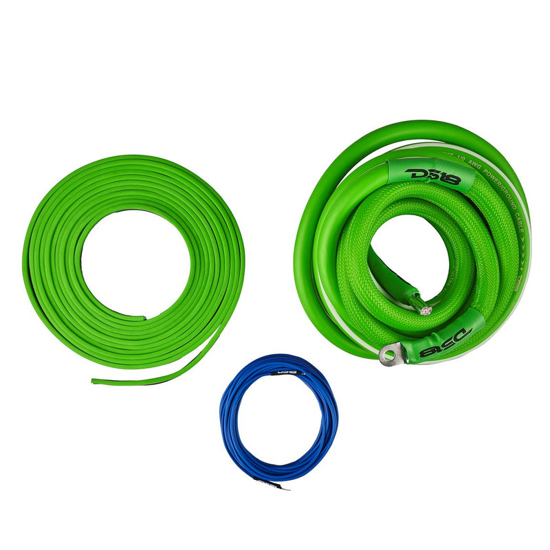 Load image into Gallery viewer, 0-GA Amplifier Installation Wiring Kit - Green
