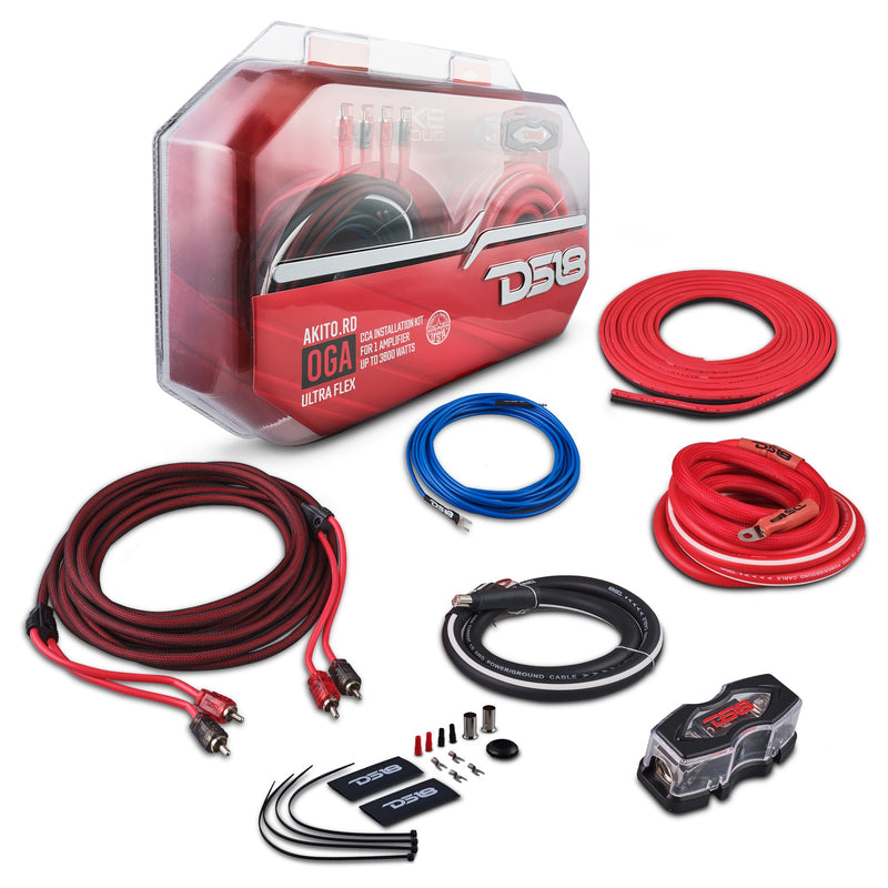 Load image into Gallery viewer, 0-GA Amplifier Installation Wiring Kit - Red