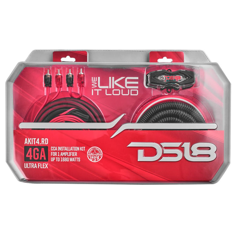 Load image into Gallery viewer, 4-GA Amplifier Installation Wiring Kit - Red