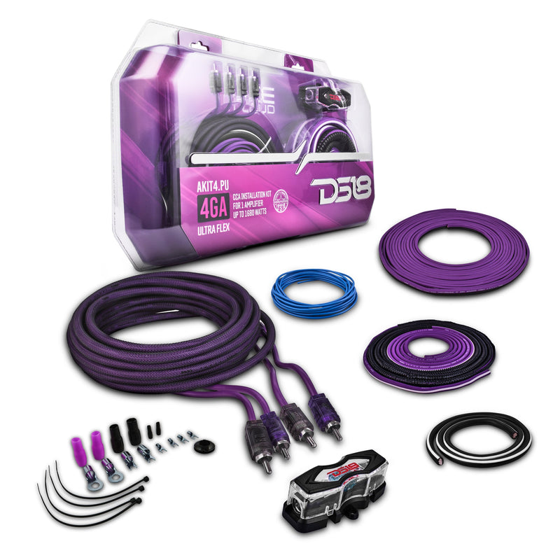 Load image into Gallery viewer, 4-GA Amplifier Installation Wiring Kit - Purple