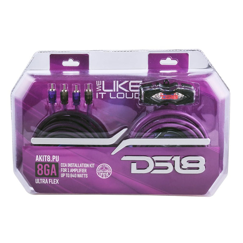 Load image into Gallery viewer, 8-GA Amplifier Installation Wiring Kit - Purple