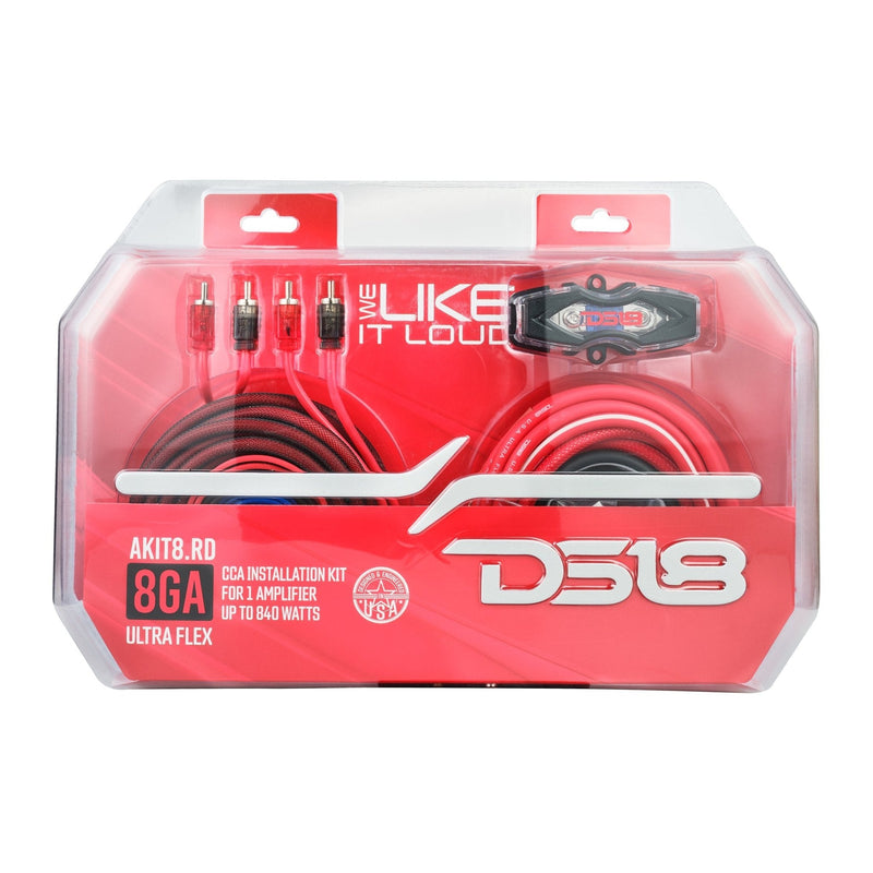 Load image into Gallery viewer, 8-GA Amplifier Installation Wiring Kit - Red