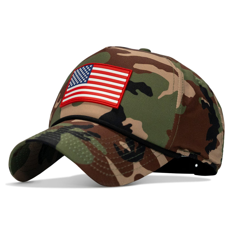 Load image into Gallery viewer, American Flag PVC Patch Waterproof Weekender Snapback