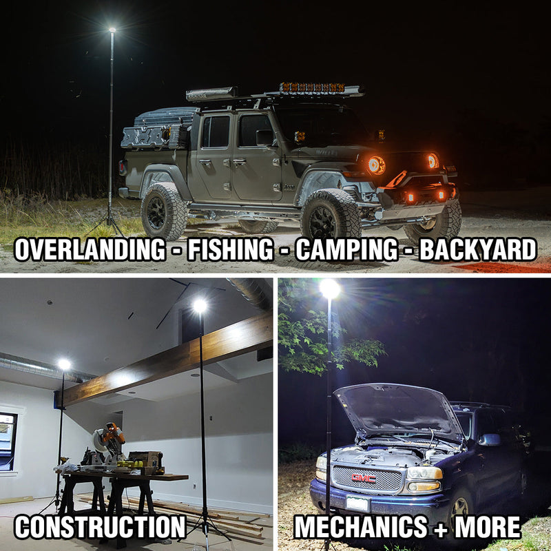 Load image into Gallery viewer, FLi-OVERLANDER 10' Telescoping Light with Wireless Remote