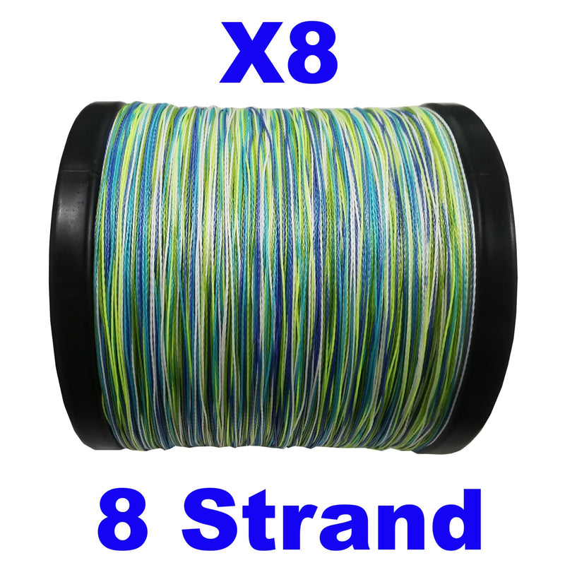Load image into Gallery viewer, Reaction Tackle X8 Braided Fishing Line - Aqua Camo 8 Strand