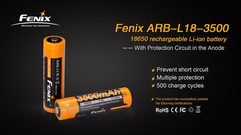Load image into Gallery viewer, Fenix ARB-L18-3500 High-Capacity 18650 Battery - 3500mAh