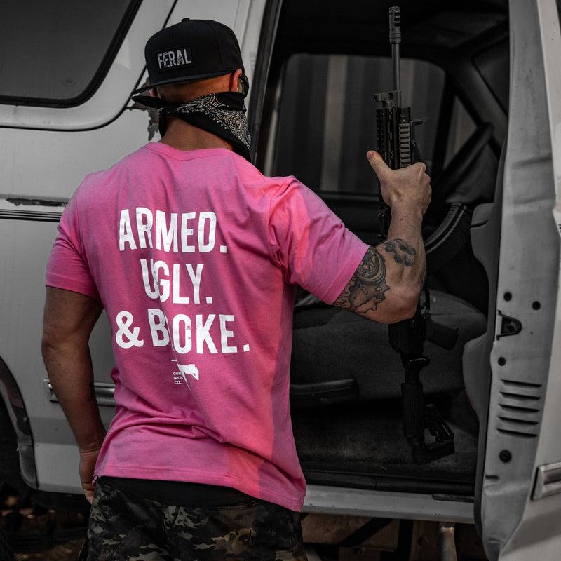 Load image into Gallery viewer, Armed. Ugly. & Broke. Men's T-Shirt