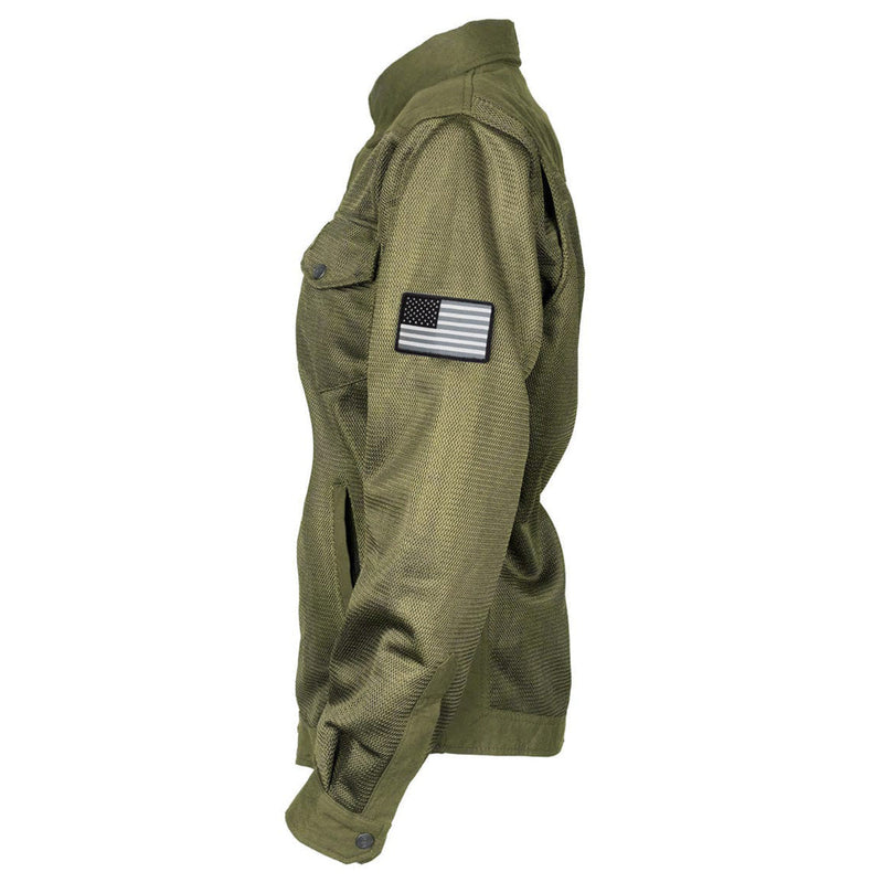 Load image into Gallery viewer, Protective Summer Mesh Shirt for Women - Army Green Solid