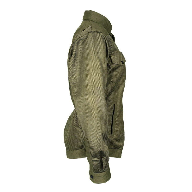 Load image into Gallery viewer, Protective Summer Mesh Shirt for Women - Army Green Solid