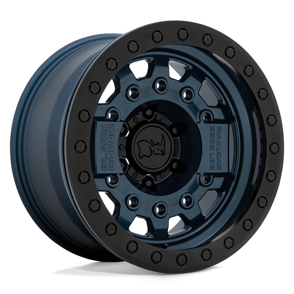 Black Rhino Hard Alloys Avenger Beadlock Navy Blue W/ Black Hardware