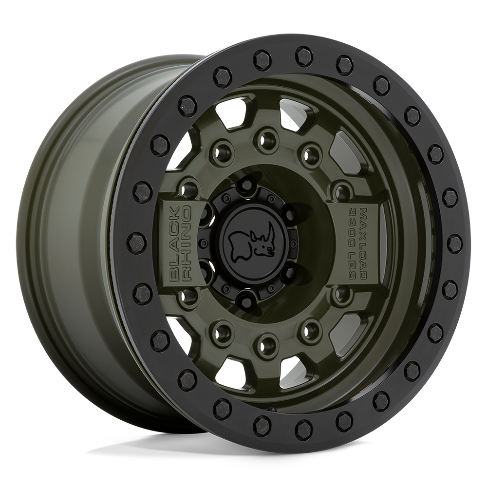 Black Rhino Hard Alloys Avenger Beadlock Olive Drab Green W/ Black Hardware