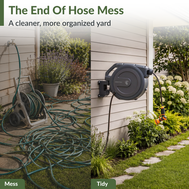 Load image into Gallery viewer, Retractable Garden Hose Reel-1/2in-100ft