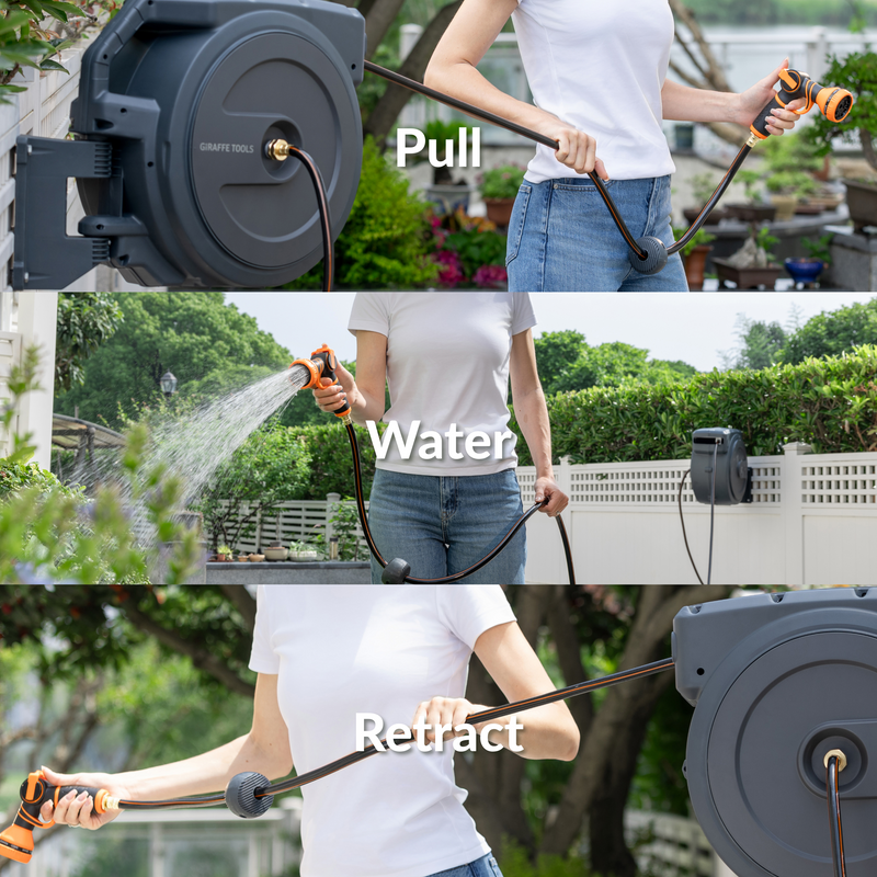 Load image into Gallery viewer, Retractable Garden Hose Reel-5/8in-90ft