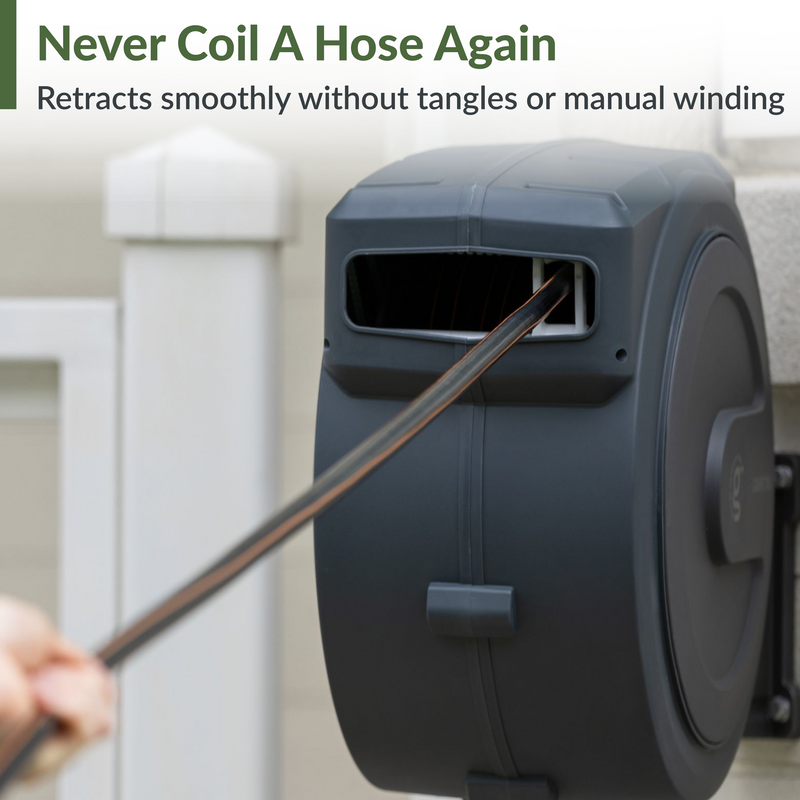 Load image into Gallery viewer, Retractable Garden Hose Reel-5/8in-90ft
