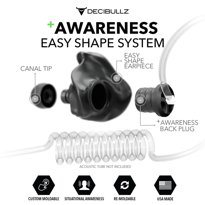Load image into Gallery viewer, Custom Moldable Awareness Earpiece for Clear Tube, Radio, Surveillance, and Communication Headsets