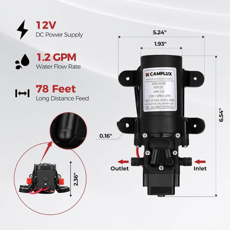 Load image into Gallery viewer, Camplux AY132BP43 Portable Propane Water Heater Pump Kit
