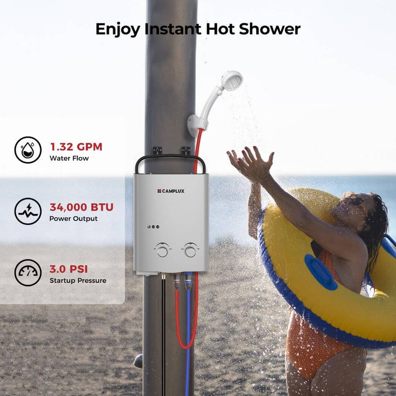 Load image into Gallery viewer, Camplux AY132G Portable Propane Water Heater