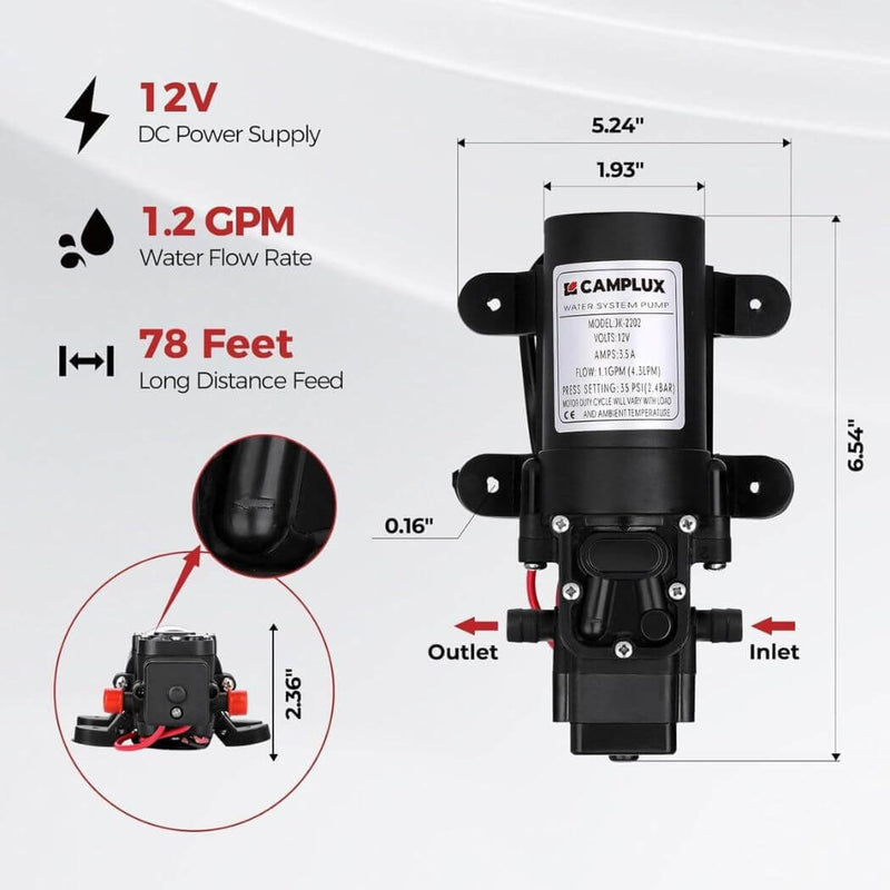 Load image into Gallery viewer, Camplux AY132GP43 Portable Propane Water Heater Pump Kit