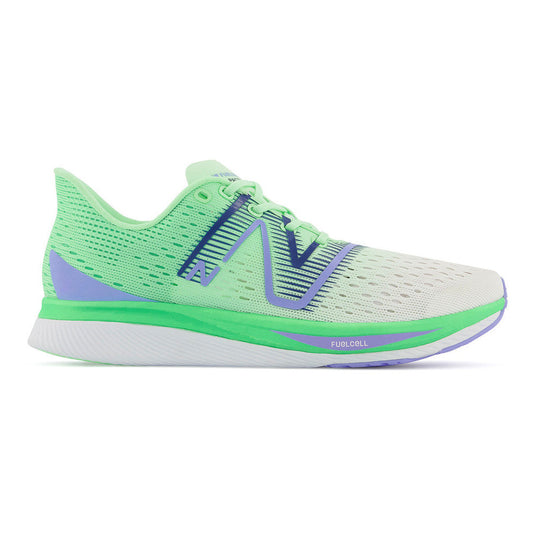 Women's New Balance FuelCell SuperComp Pacer, White/Vibrant Spring Glo, 6.5 B Medium - Skoutley Outdoors LLC
