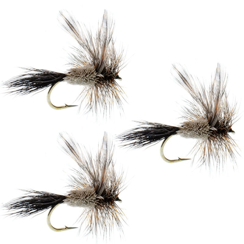 Load image into Gallery viewer, 3 Pack Barbless Adams Irresistible Classic Dry Fly - Hook Size 12