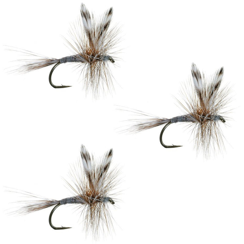 Load image into Gallery viewer, 3 Pack Barbless Adams Classic Dry Fly - Hook Size 18